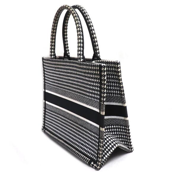 Dior Book Tote Houndstooth Canvas Tote Bag - Picture 3 of 10